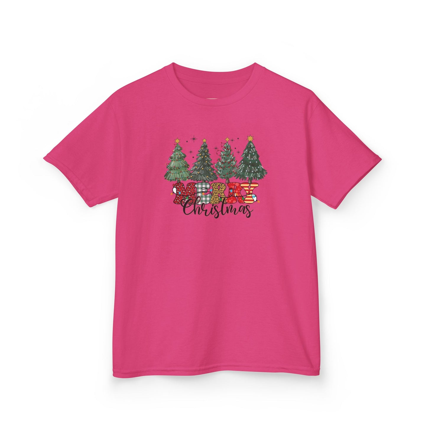 Merry Christmas Festive Kids Tee - Merry Christmas Design, Holiday Gift, Fun Family Outfits, Cute Christmas Apparel, Winter Merch