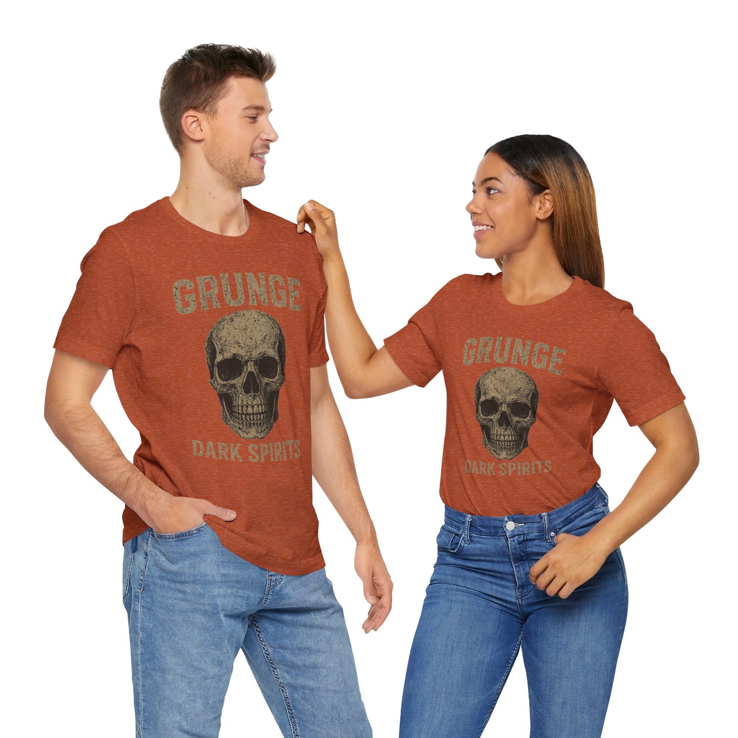 Grunge Skull Graphic Tee, Unisex T-Shirt for Music Lovers, Alternative Fashion, Casual Wear, Halloween Party, Vintage Style