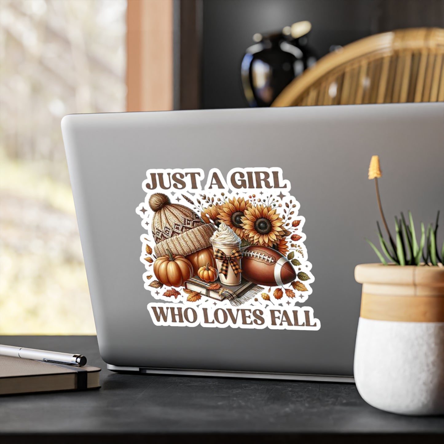 Fall-Themed Kiss-Cut Vinyl Decals - Autumn Decor, Seasonal Stickers, Fall Lover Gifts, Pumpkin Decor, Cozy Home Vibes