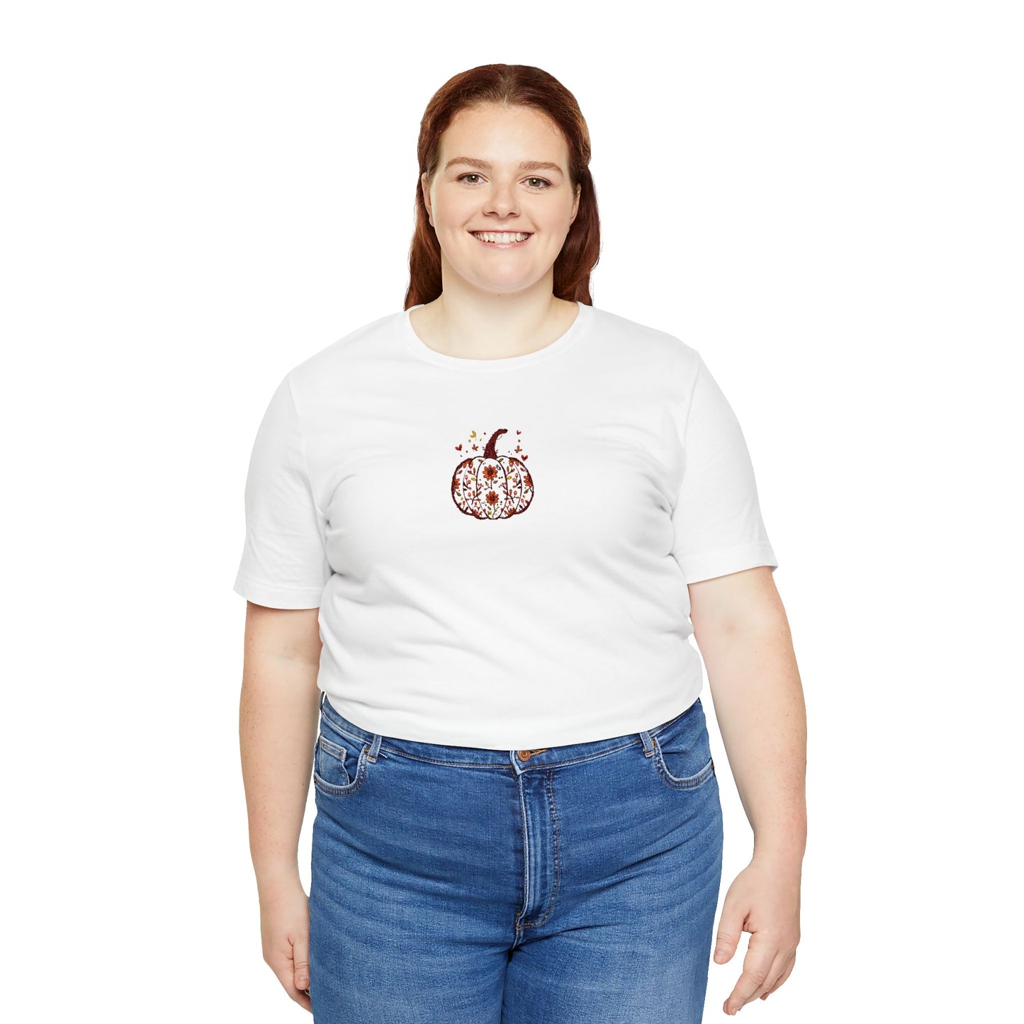 Pumpkin Embroidered Tee