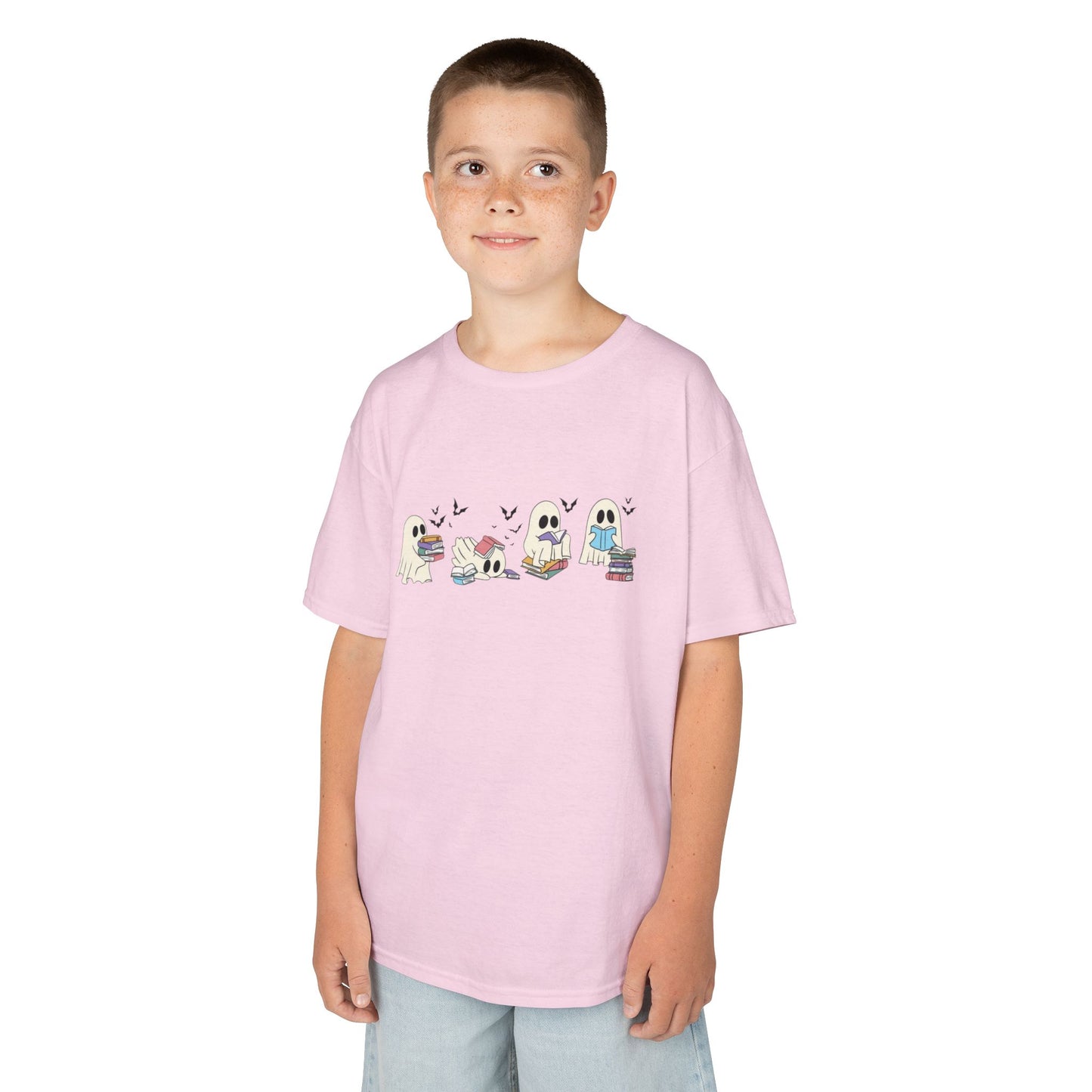 Kids Tee - Reading Ghost Fun & Playful Cotton Shirt for Boys & Girls, Kids' Gift, Birthday, Everyday Wear, Cute Animal Design