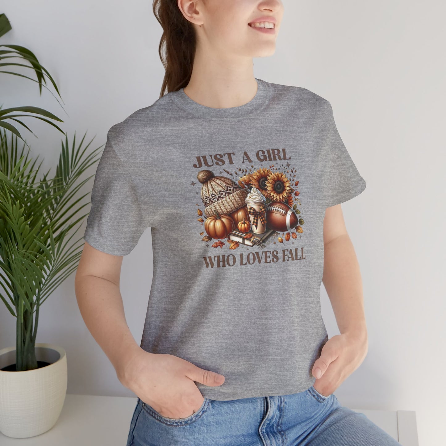 Fall Lover Tee, Just a Girl Who Loves Fall Shirt, Autumn Graphic Tee, Seasonal Sweatshirt, Cozy Fall Apparel, Thanksgiving Gift