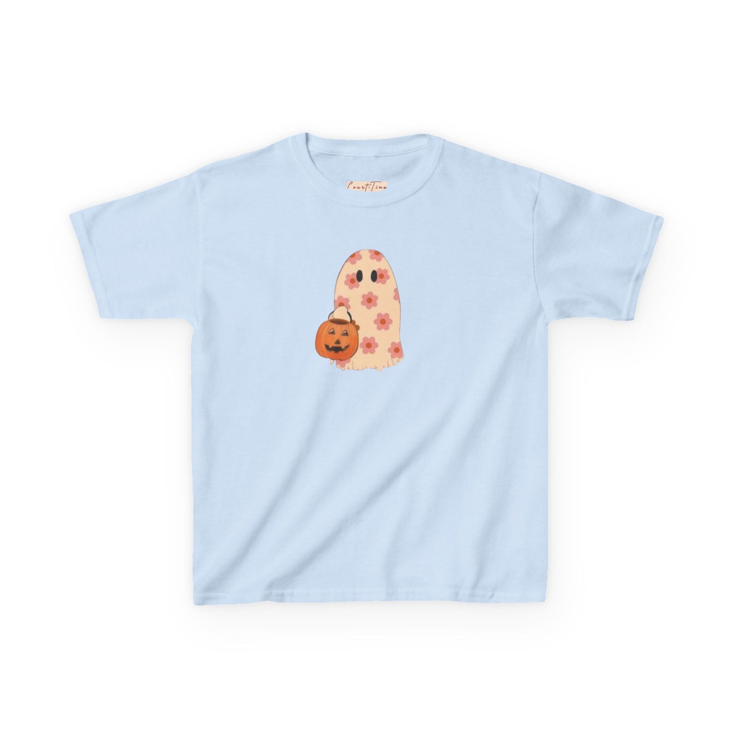 Halloween Kids Tee, Cute Ghost and Pumpkin, Kids Halloween Shirt, Fun Fall Apparel, Trick or Treat Tee, Kids Costume Top