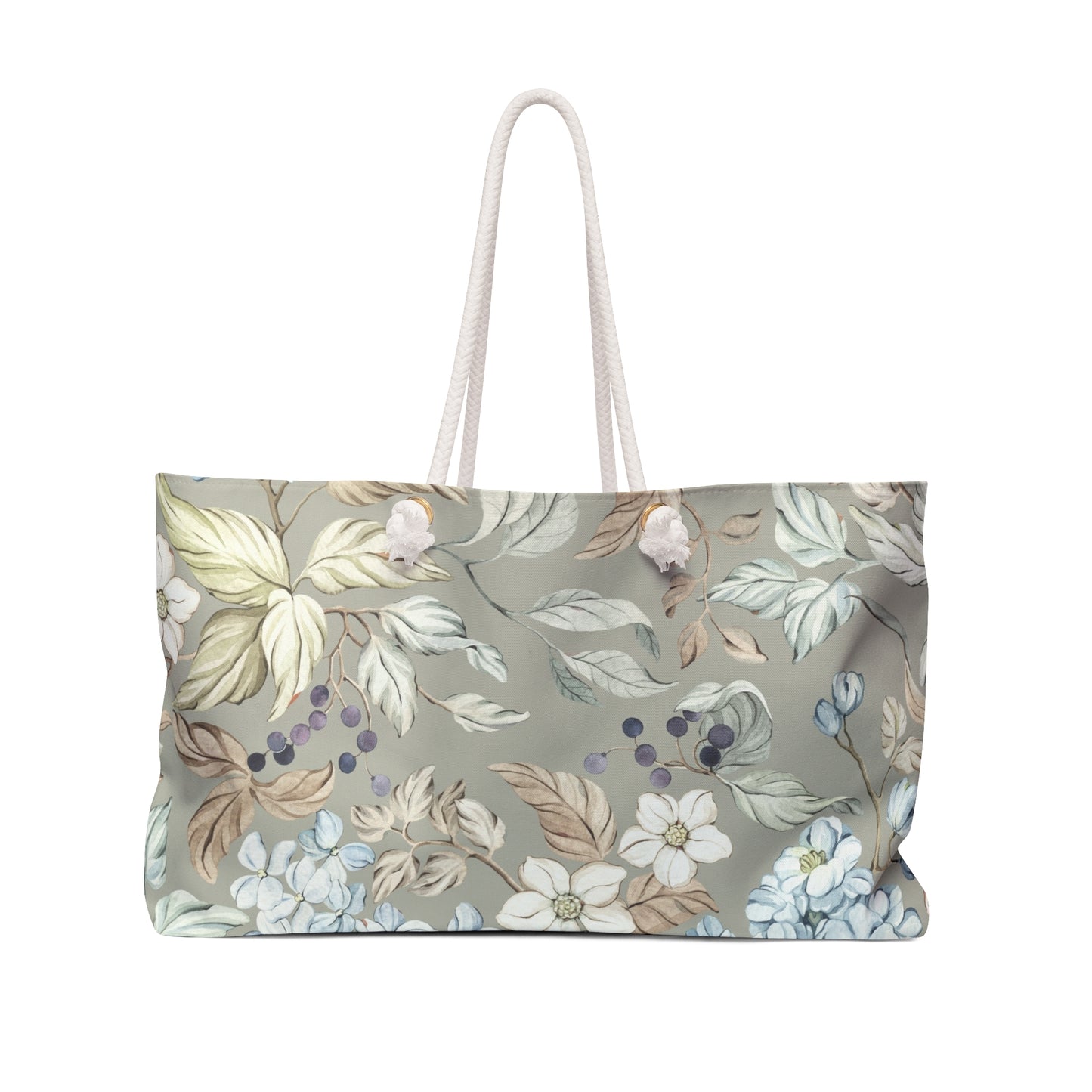 Elegant Floral Weekender Bag for Travel, Tote for Weekend Getaways, Gym, Beach, Spa, and Vacations