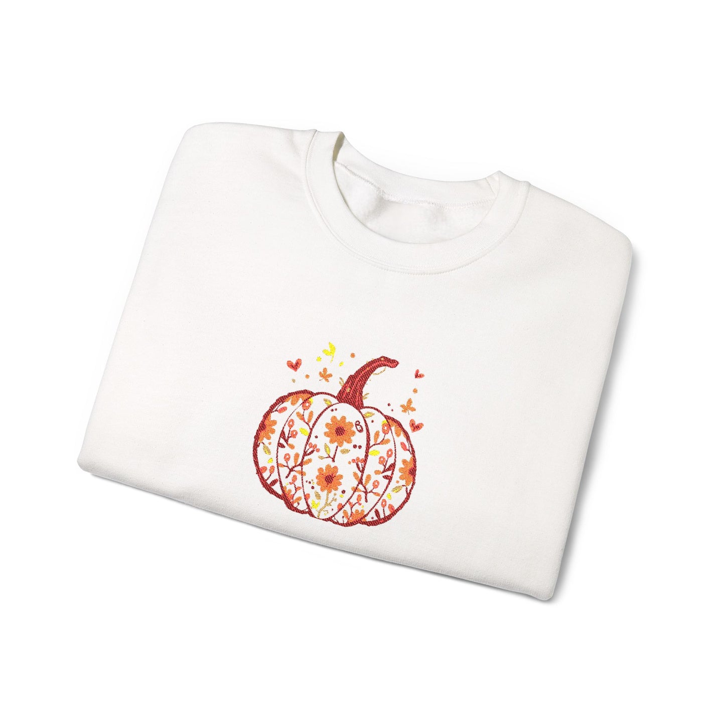 Embroidered Autumn Vibes Pumpkin Sweatshirt