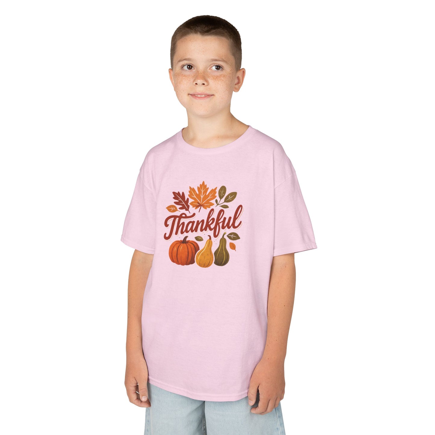 Thankful Kids Tee for Fall Celebrations, Autumn T-Shirt, Thanksgiving Apparel, Seasonal Kidswear, Family Gatherings Clothing