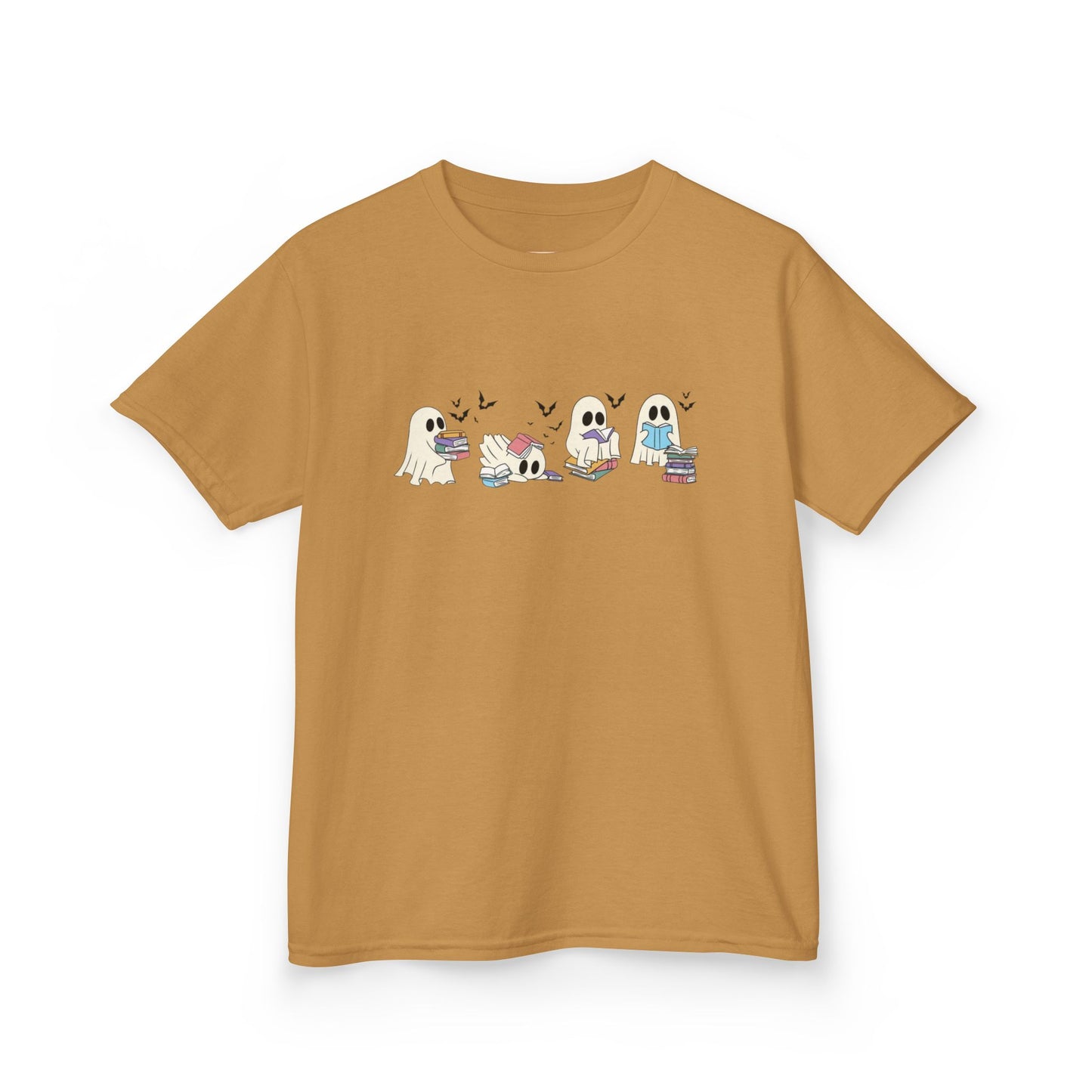 Kids Tee - Reading Ghost Fun & Playful Cotton Shirt for Boys & Girls, Kids' Gift, Birthday, Everyday Wear, Cute Animal Design