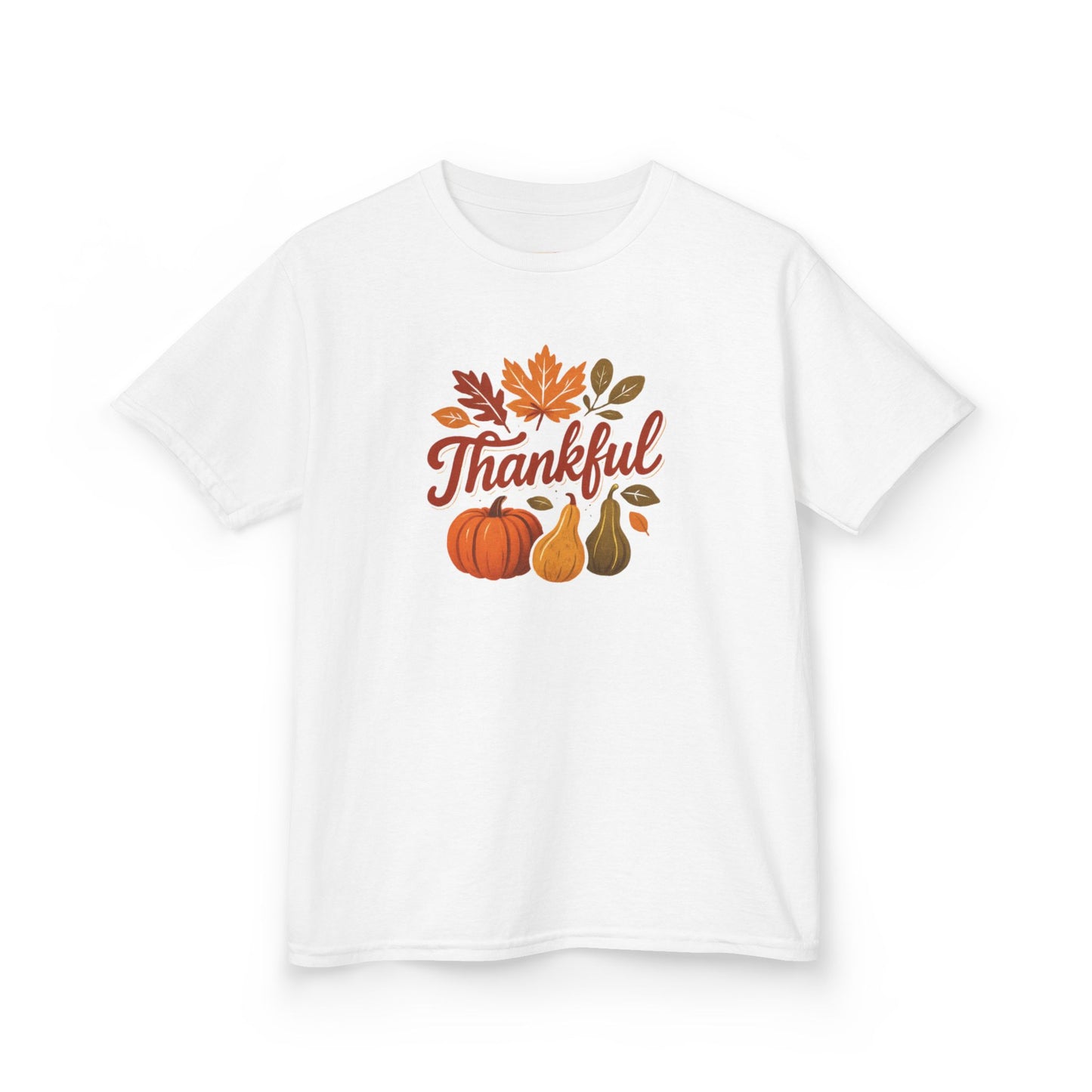 Thankful Kids Tee for Fall Celebrations, Autumn T-Shirt, Thanksgiving Apparel, Seasonal Kidswear, Family Gatherings Clothing