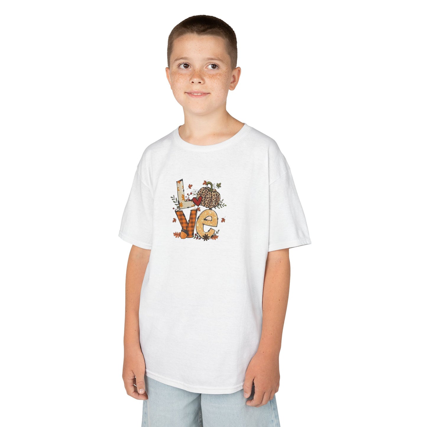 Kids Love Autumn Tee, Cute Kids T-Shirt, Animal Lovers Gift, Eco-Friendly Kids Shirt, Fun Kids Gift, Nature-Themed Apparel