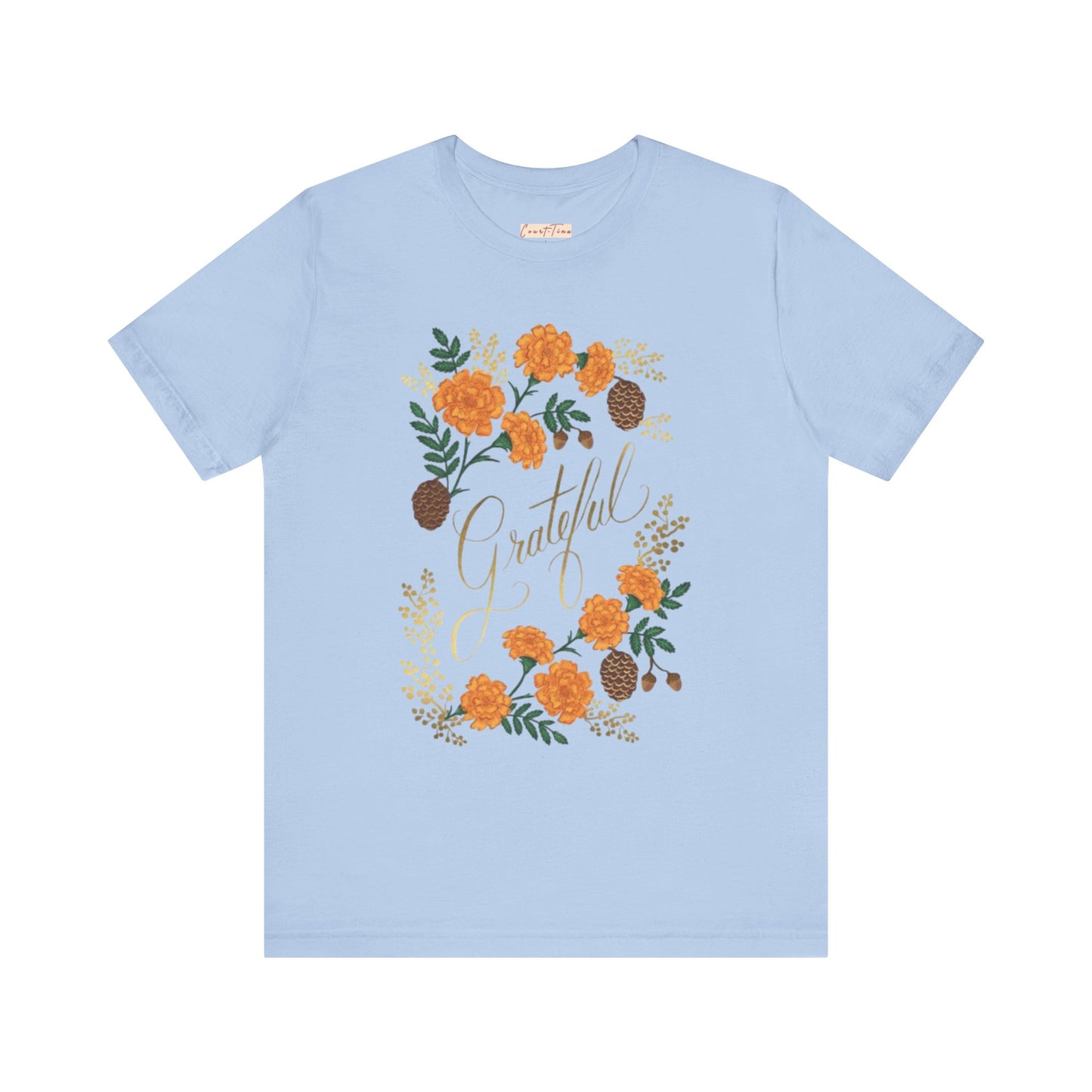 Grateful Floral Short Sleeve Tee