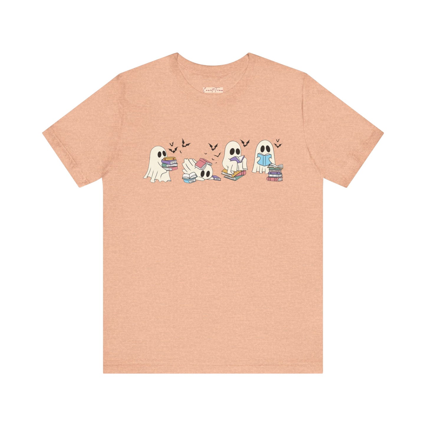 Ghostly Reading Tee - Cute Unisex Tee, Perfect for Book Lovers, Halloween, Casual Wear, Gifts for Readers, Cozy Style