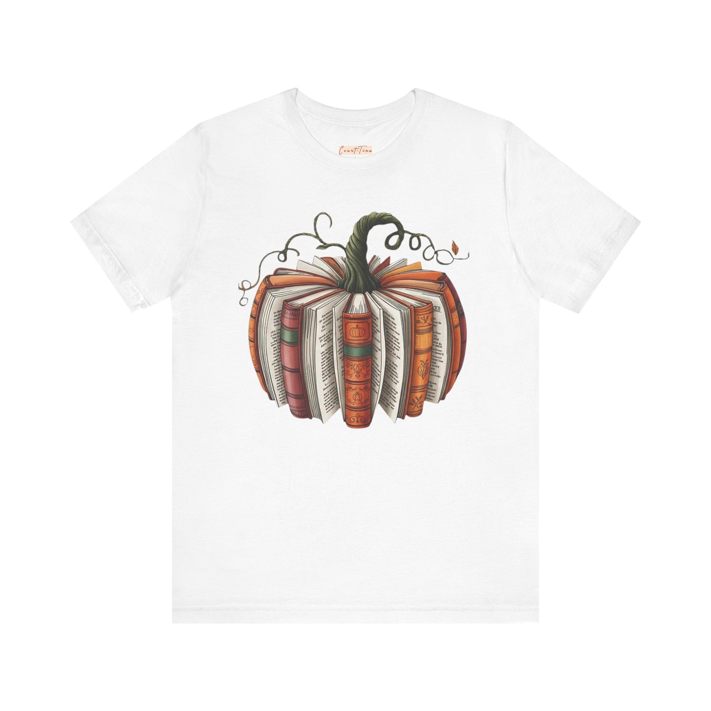 Fall Pumpkin Books Unisex Tee - Cozy Autumn T-Shirt for Book Lovers