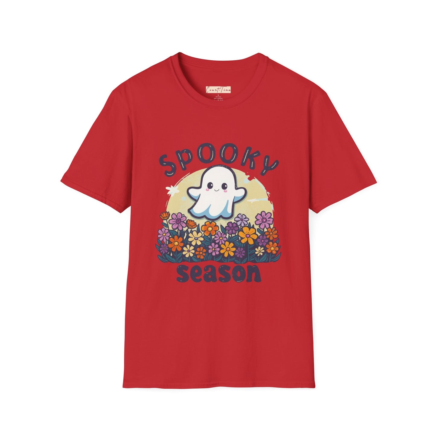 Spooky Season T-Shirt, Halloween Tee, Ghost Graphic Shirt, Fall Apparel, Cute Casual Top
