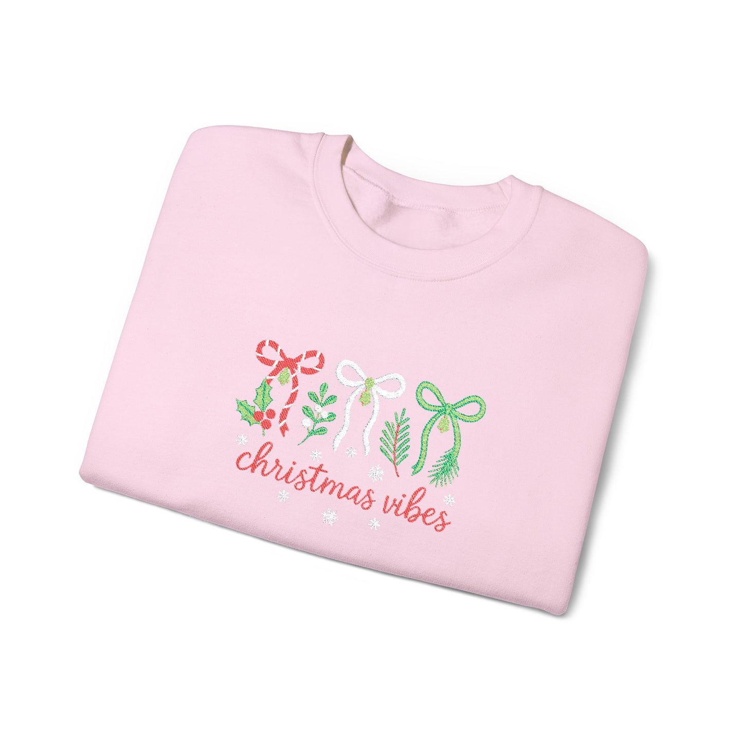 Embroidered Christmas Vibes Sweatshirt