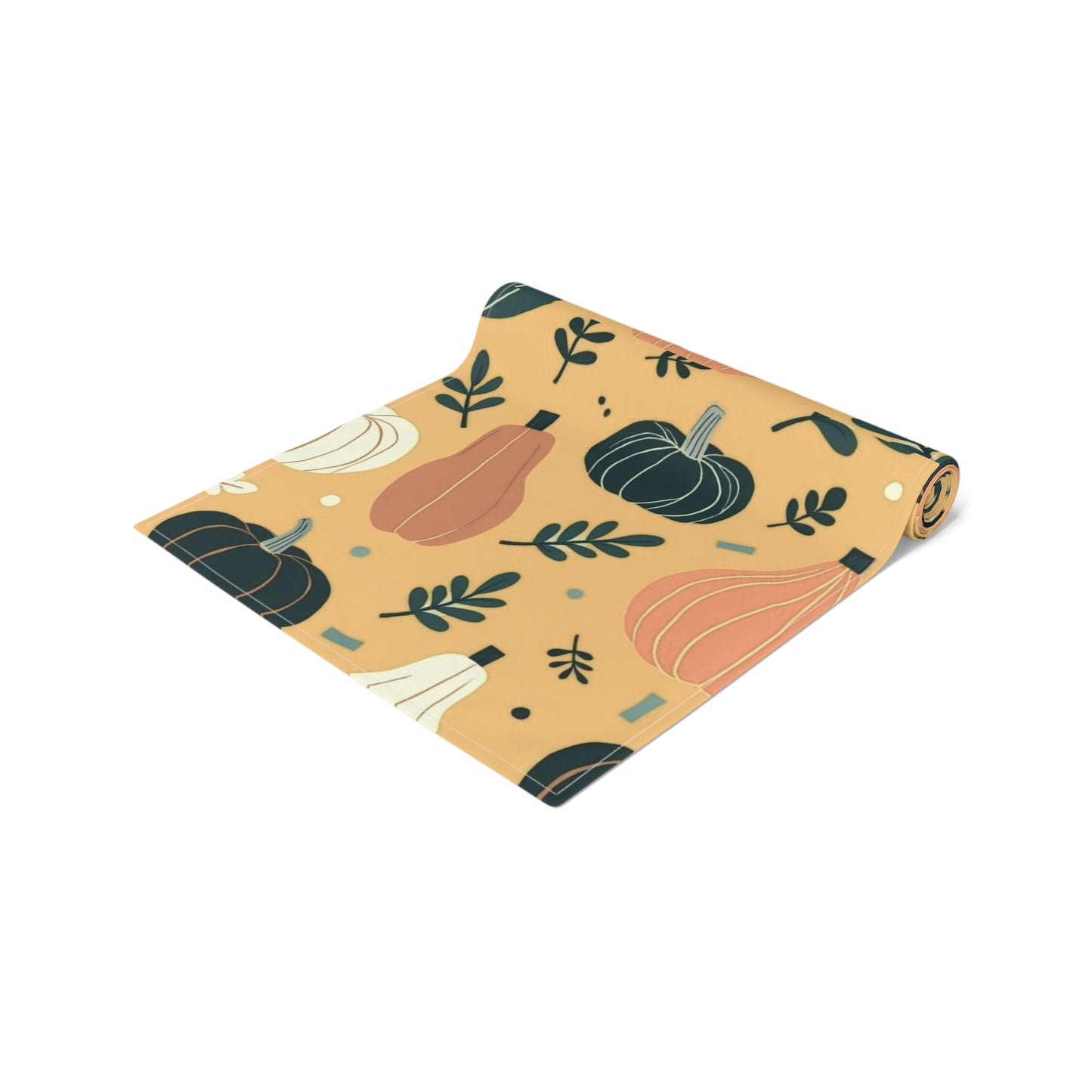 Harvest Pumpkin Table Runner, Autumn Decor, Thanksgiving Table Setting, Cotton Tablecloth, Fall Home Decor, Rustic Dining