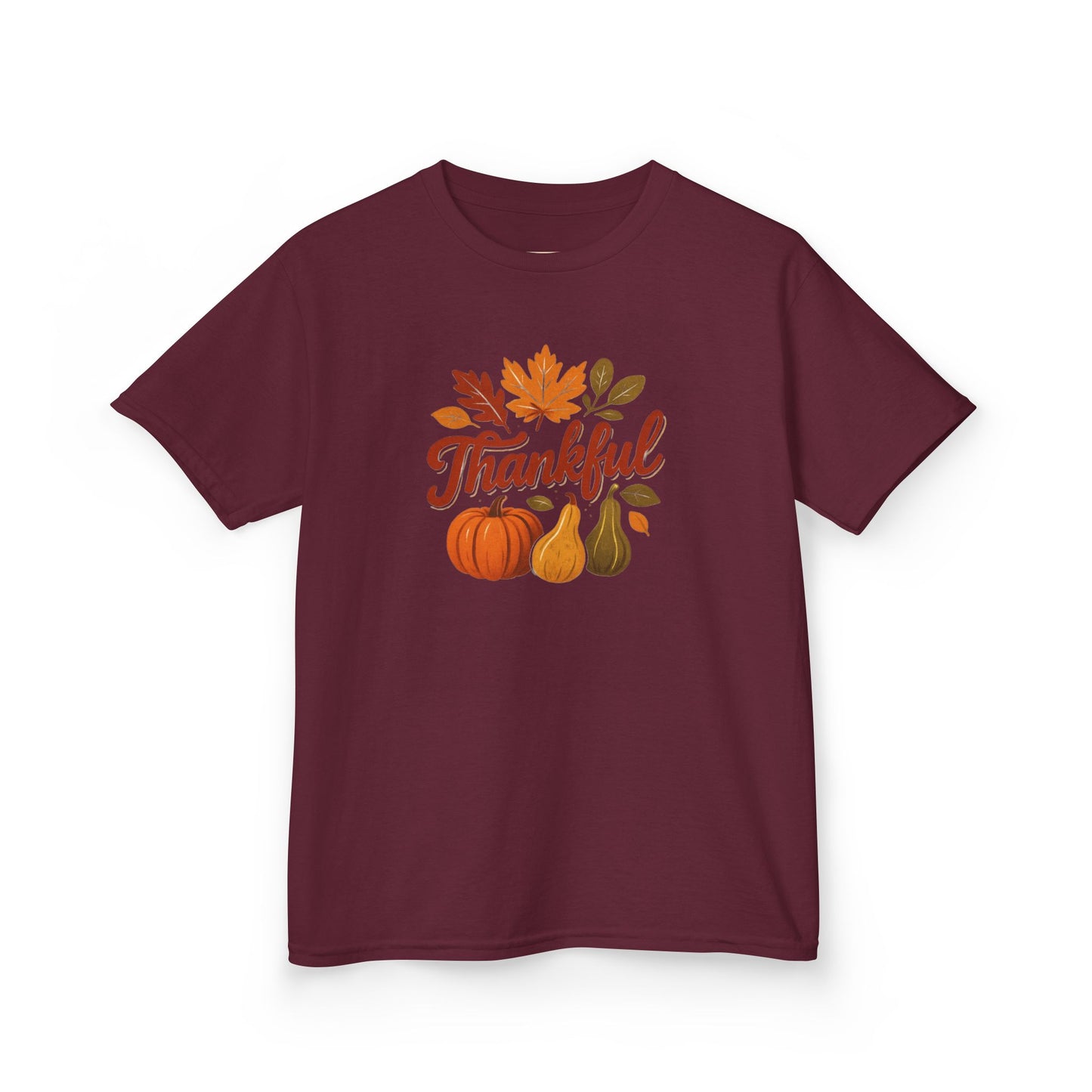 Thankful Kids Tee for Fall Celebrations, Autumn T-Shirt, Thanksgiving Apparel, Seasonal Kidswear, Family Gatherings Clothing