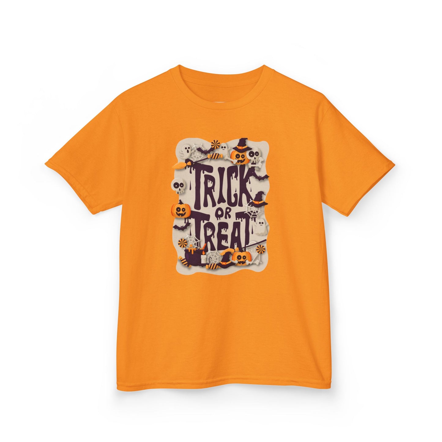Kids Halloween Tee, Trick or Treat Shirt, Fun Fall Apparel, Halloween Costume, Kids Graphic Tee, Spooky Season T-Shirt
