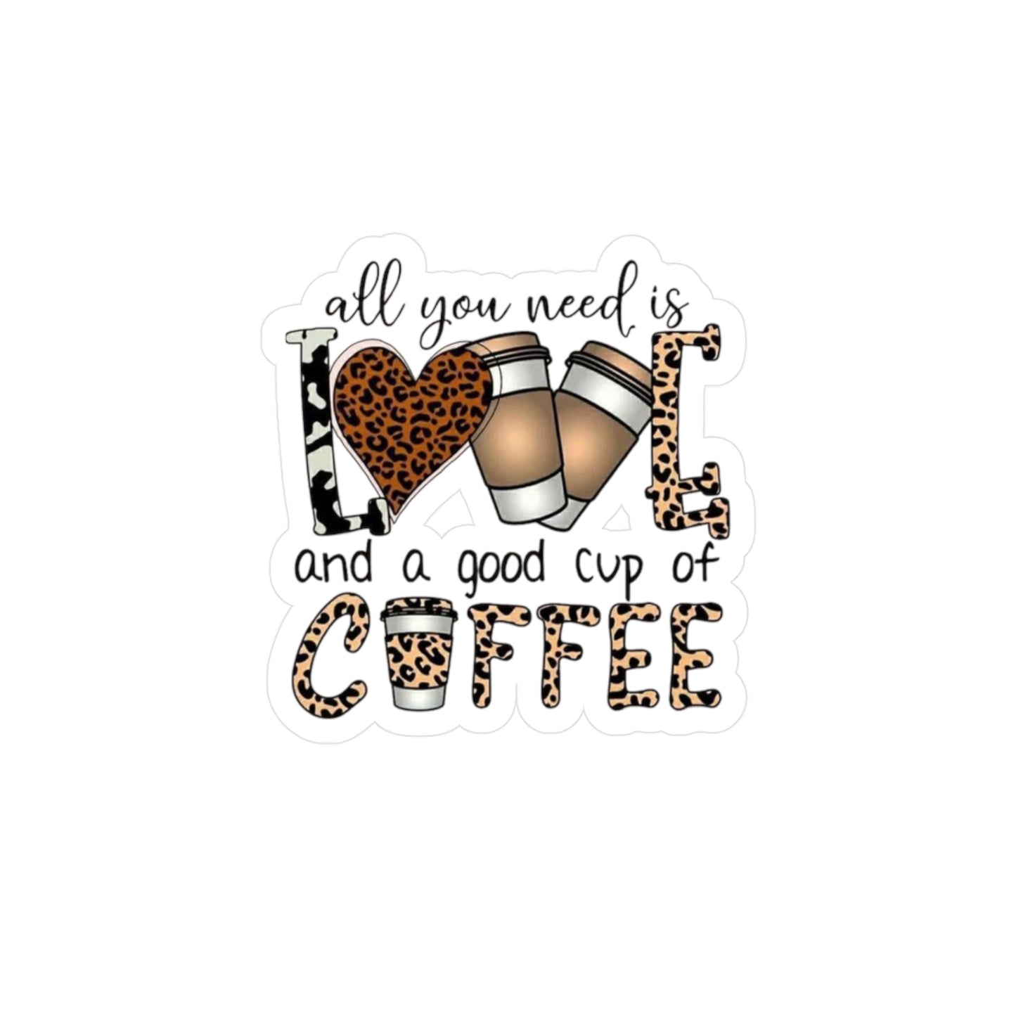 Coffee Lover's Kiss-Cut Vinyl Decals