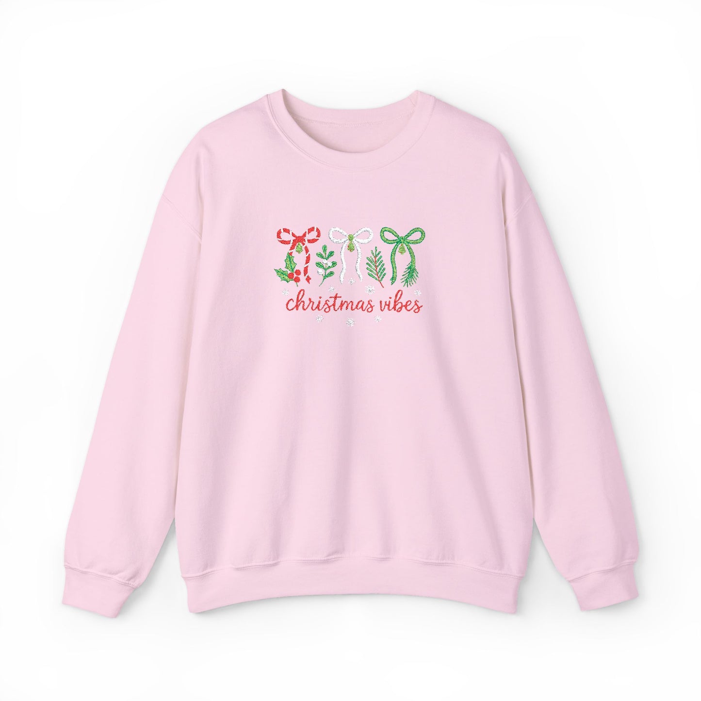 Embroidered Christmas Vibes Sweatshirt