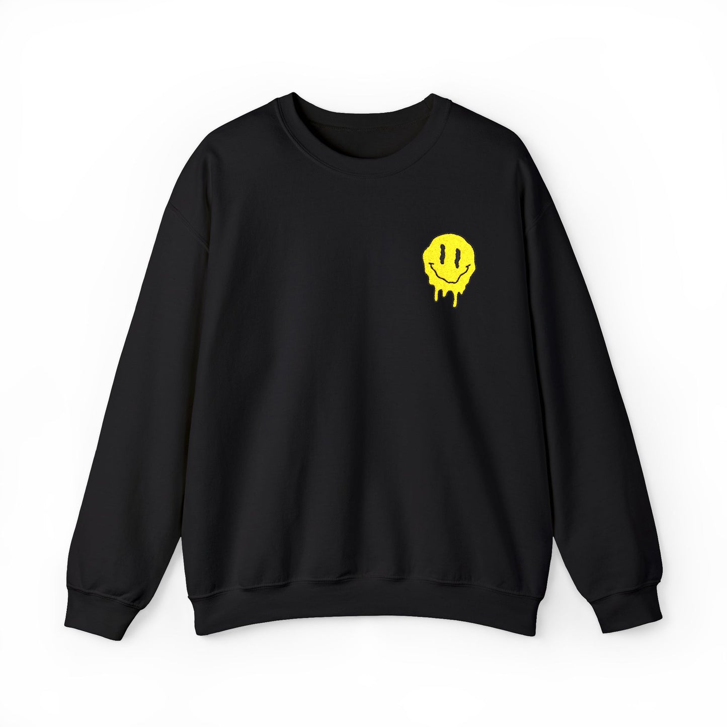 Smiley Face Sweatshirt, Cozy Crewneck, Unisex Pullover, Casual Outerwear, Gift for Friends, Everyday Comfort