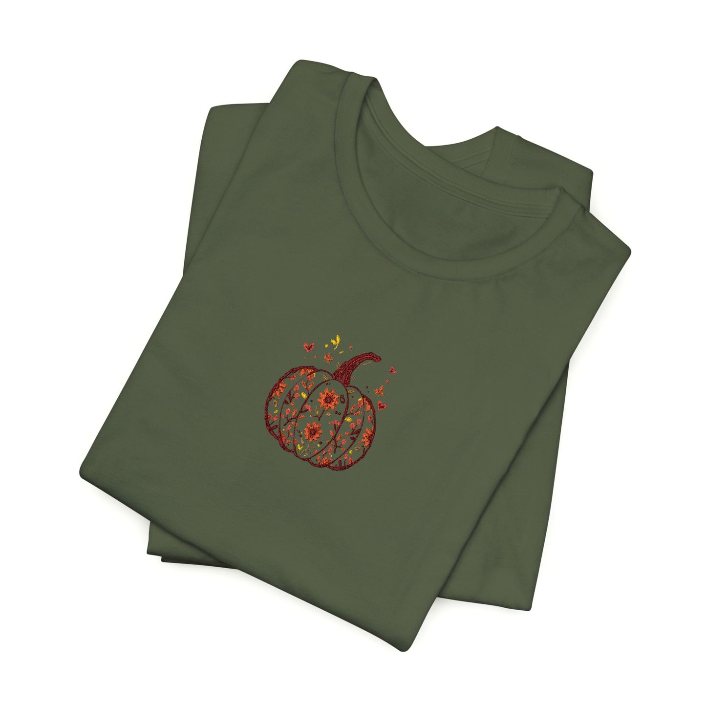 Pumpkin Embroidered Tee