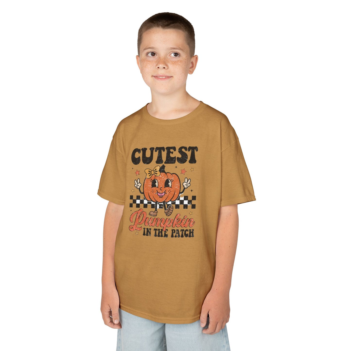 Cute Pumpkin Kids Tee - Fall Apparel, Halloween T-Shirt, Thanksgiving Gift, Pumpkin Patch Outfit, Kid's Halloween Shirt