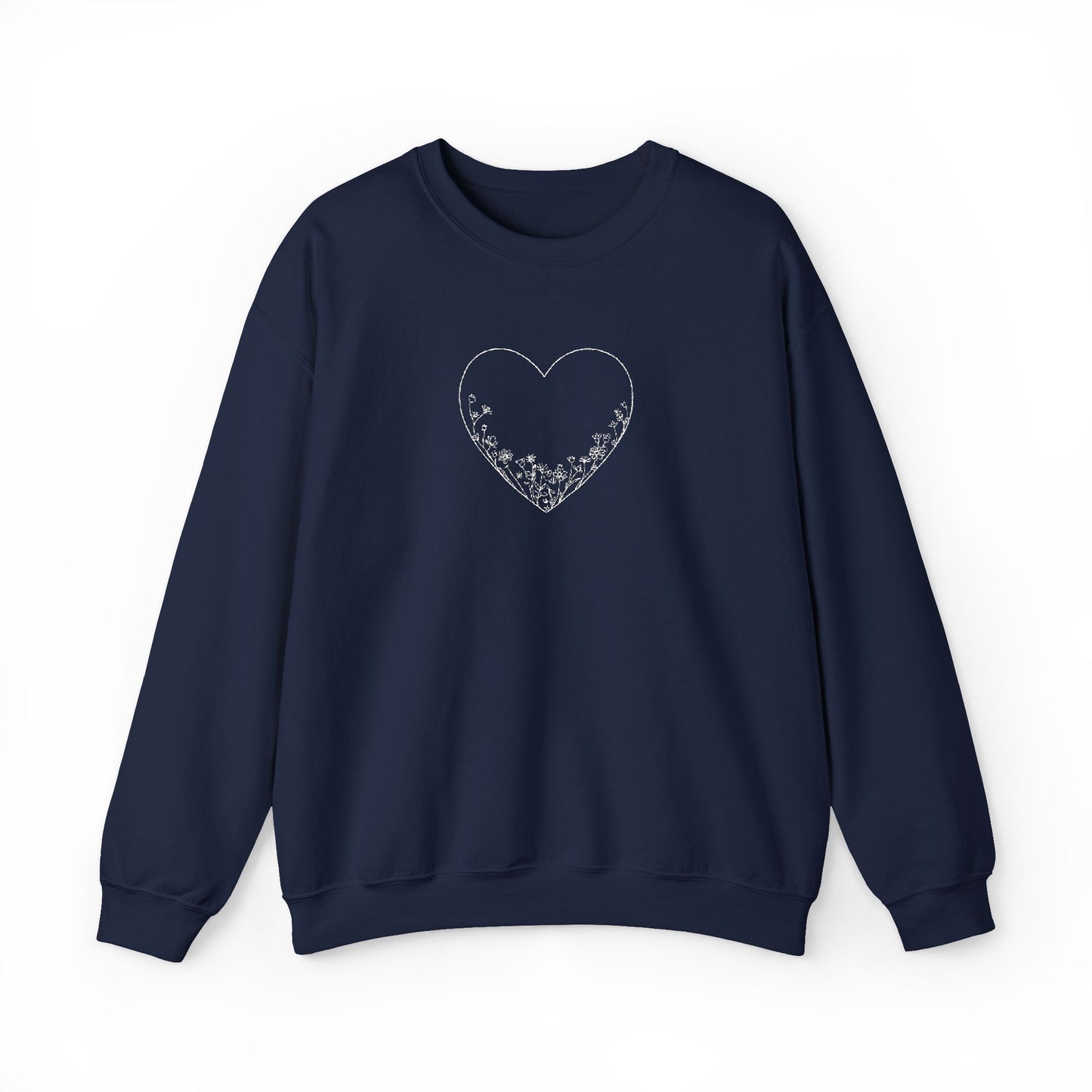 Heartfelt Love Crewneck Sweatshirt - Cozy Gift, Casual Wear, Valentine's Day, Anniversary, Comfort