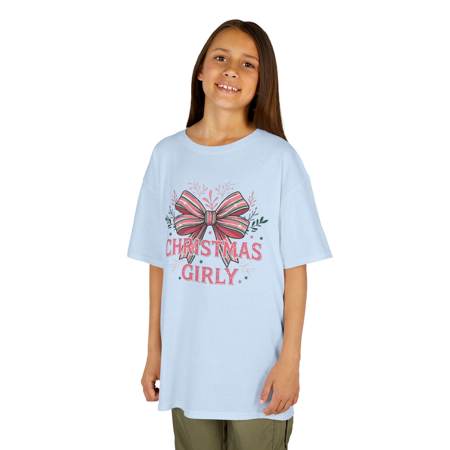 Cute Christmas Tee for Kids, Holiday Gift, Girly T-Shirt, Festive Apparel, Fun Christmas Outfit, Xmas Shirt for Girls