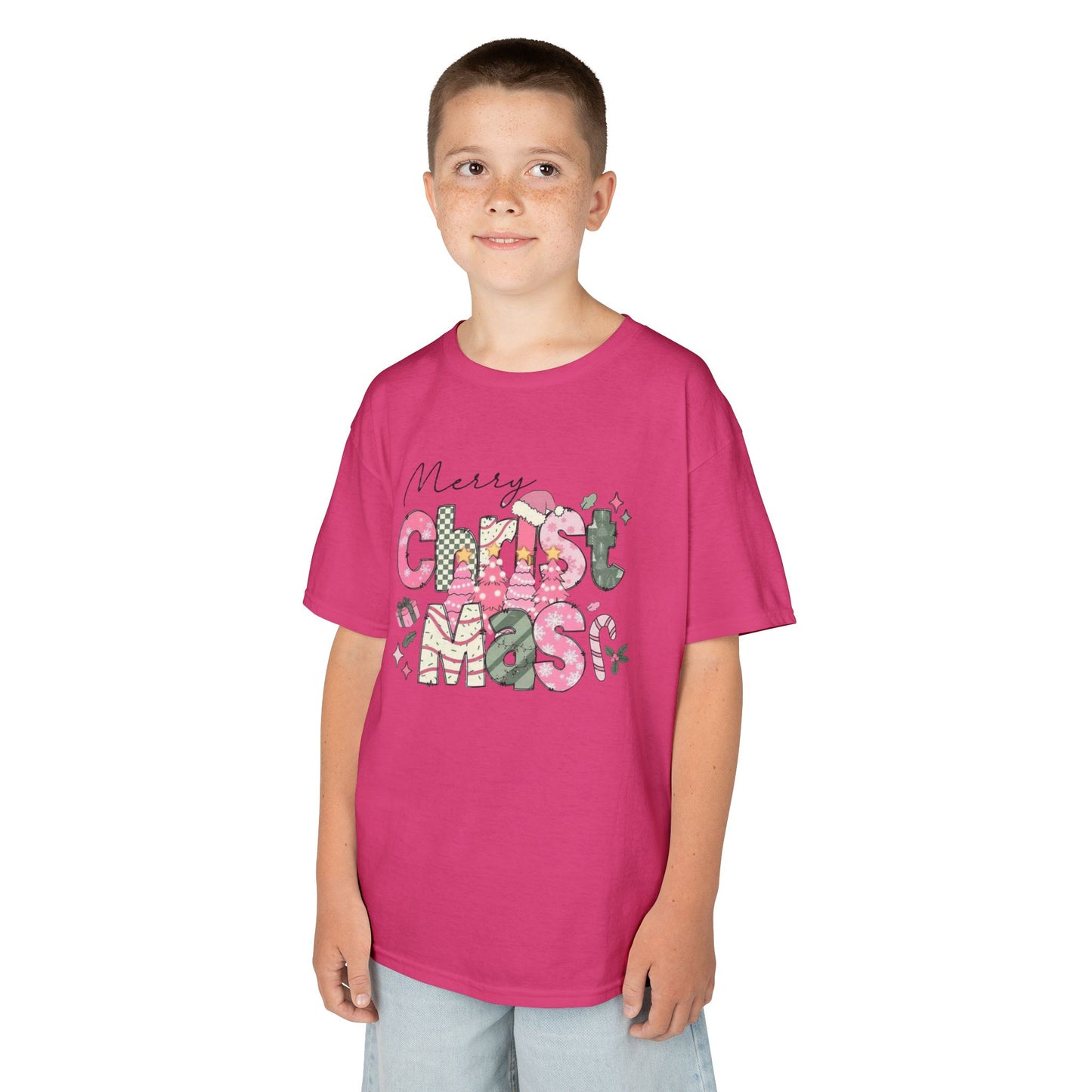Cute Christmas Tee for Kids, Merry Christmas T-Shirt, Holiday Gift for Children, Xmas Apparel, Festive Kids Shirt