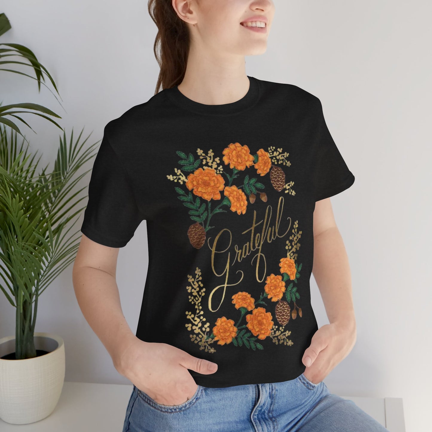 Grateful Floral Short Sleeve Tee