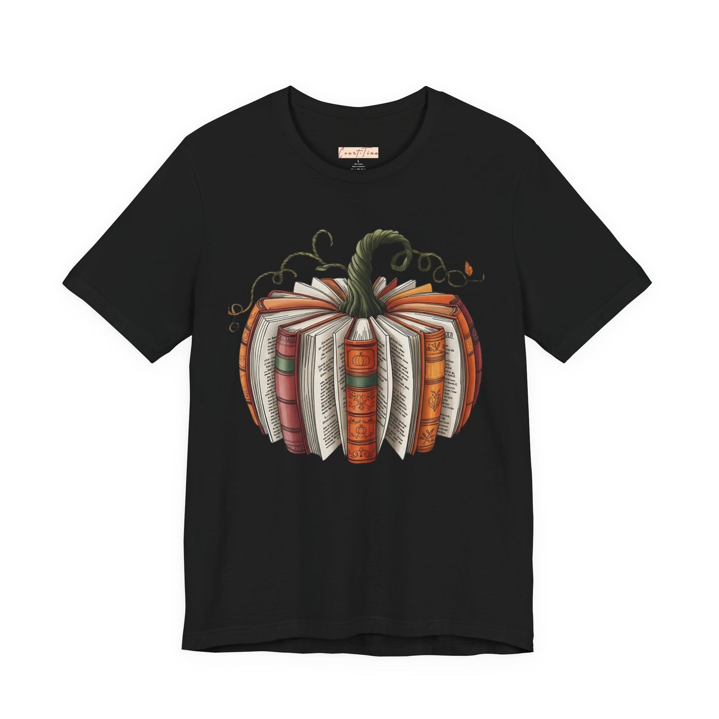 Fall Pumpkin Books Unisex Tee - Cozy Autumn T-Shirt for Book Lovers