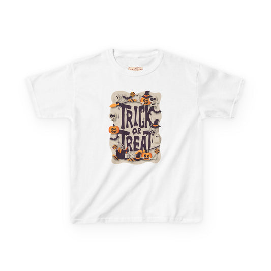 Kids Halloween Tee, Trick or Treat Shirt, Fun Fall Apparel, Halloween Costume, Kids Graphic Tee, Spooky Season T-Shirt