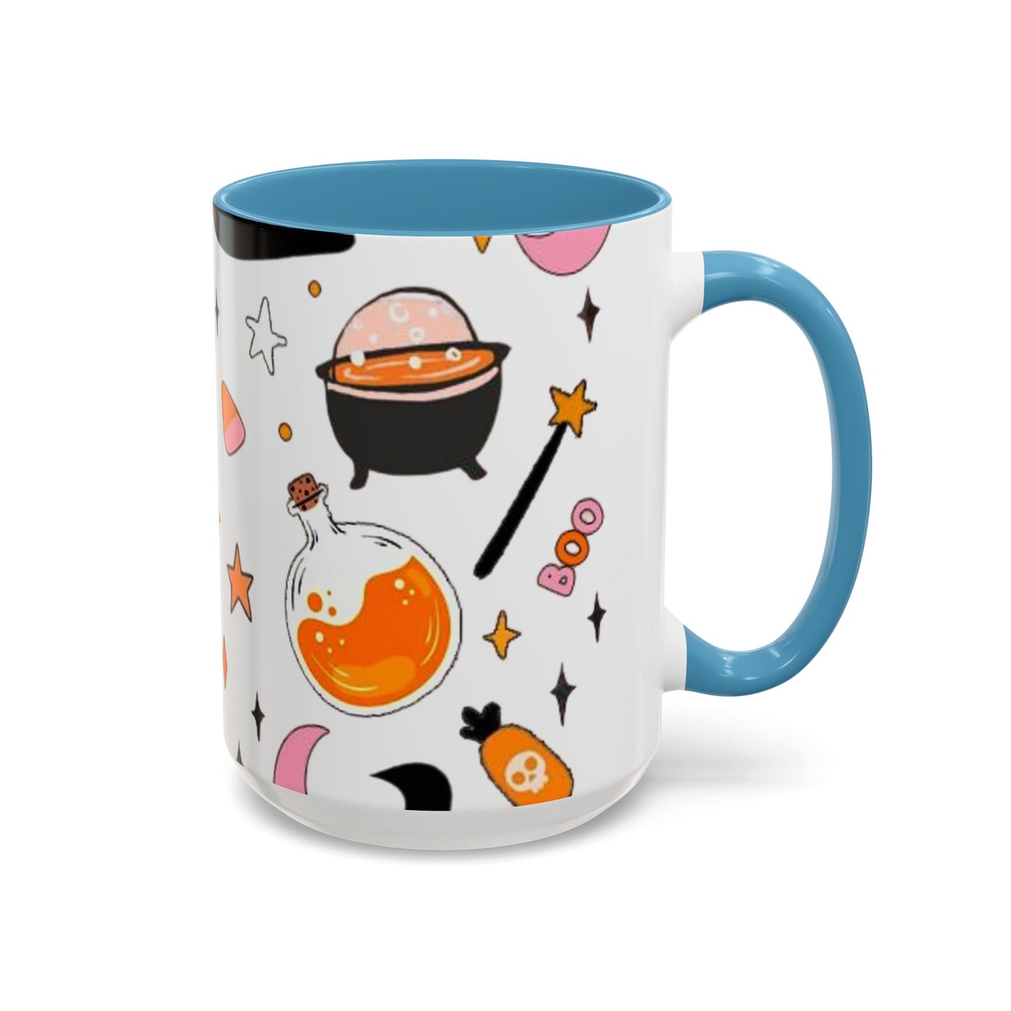 Halloween Accent Coffee Mug - Spooky Cute Designs, Perfect for Fall Décor, Pumpkin, Trick-or-Treat, Autumn Gift, Kids & Adults