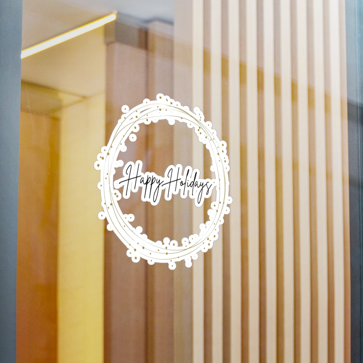 Happy Holidays Vinyl Decals, Seasonal Stickers, Home Decor, Holiday Gifts, Customizable Stickers, Cheerful Decor