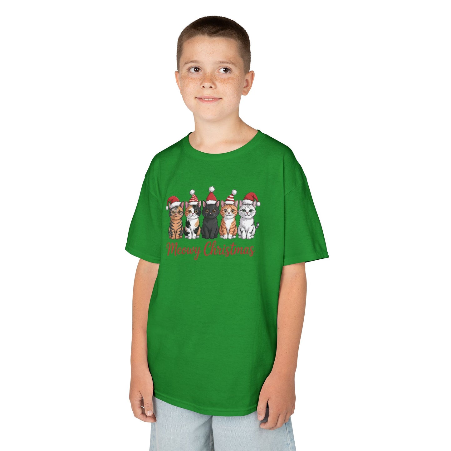 Meowy Christmas Kids Tee