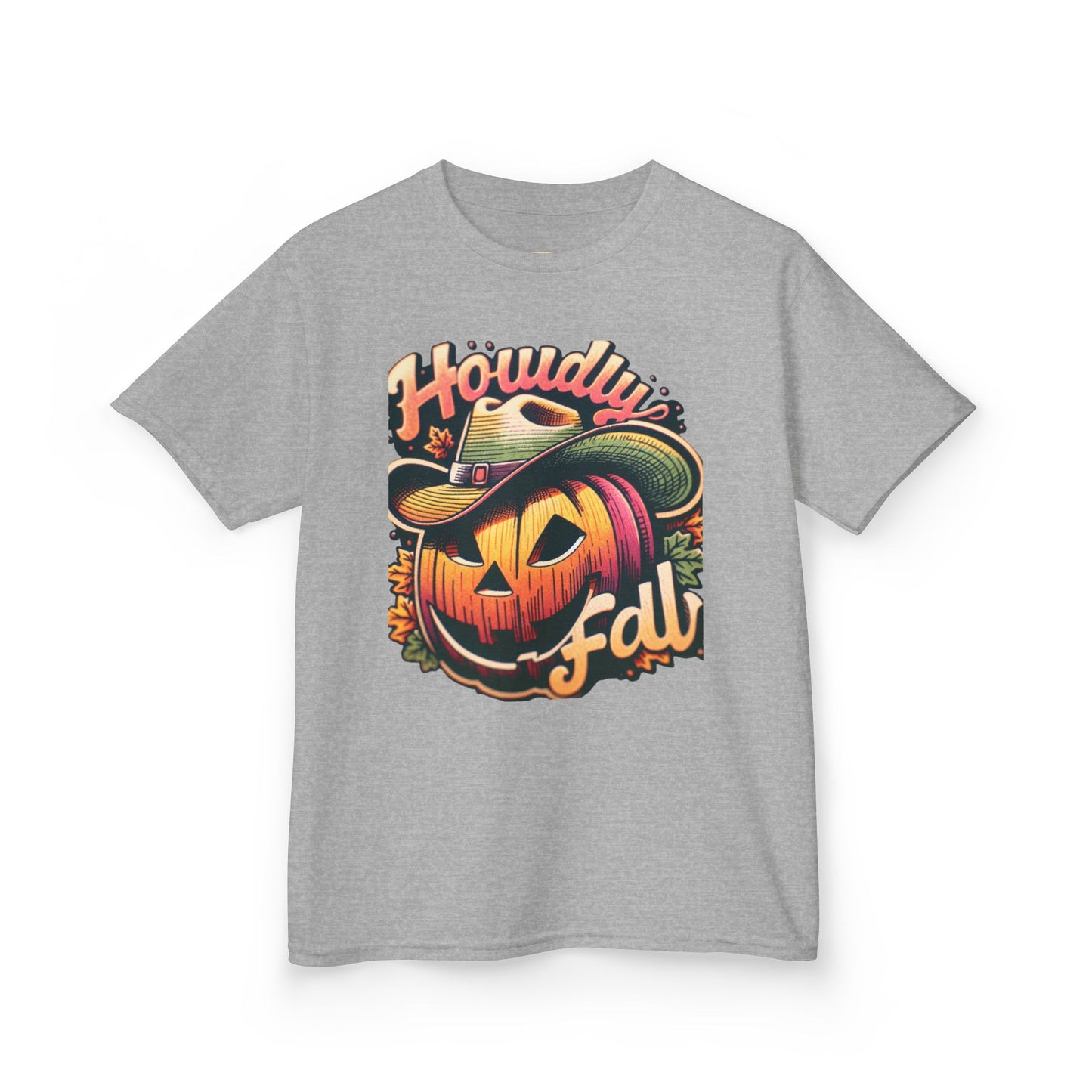 Kids Halloween Tee, Fun Pumpkin Graphic Tee, Fall Wear for Kids, Trick-or-Treat Shirt, Autumn Celebration Outfit