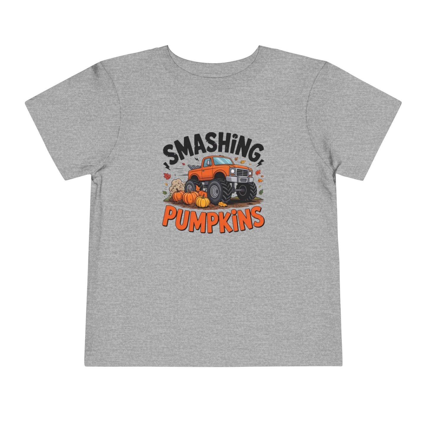 Toddler Smashing Pumpkins Tee - Adorable 'Smashing Pumpkins' Graphic, Perfect for Fall, Halloween, Kids' Costume, Pumpkin Patch
