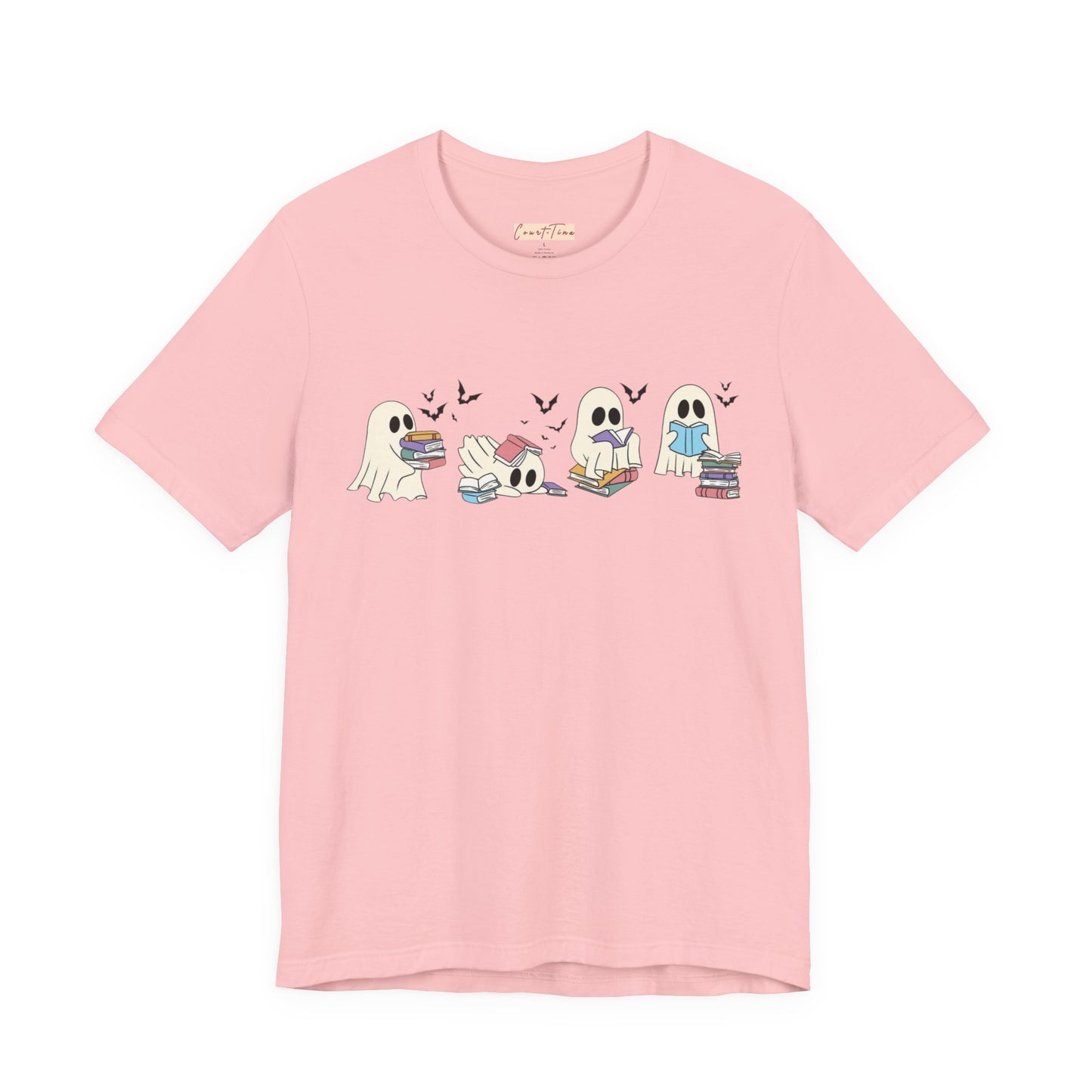 Ghostly Reading Tee - Cute Unisex Tee, Perfect for Book Lovers, Halloween, Casual Wear, Gifts for Readers, Cozy Style