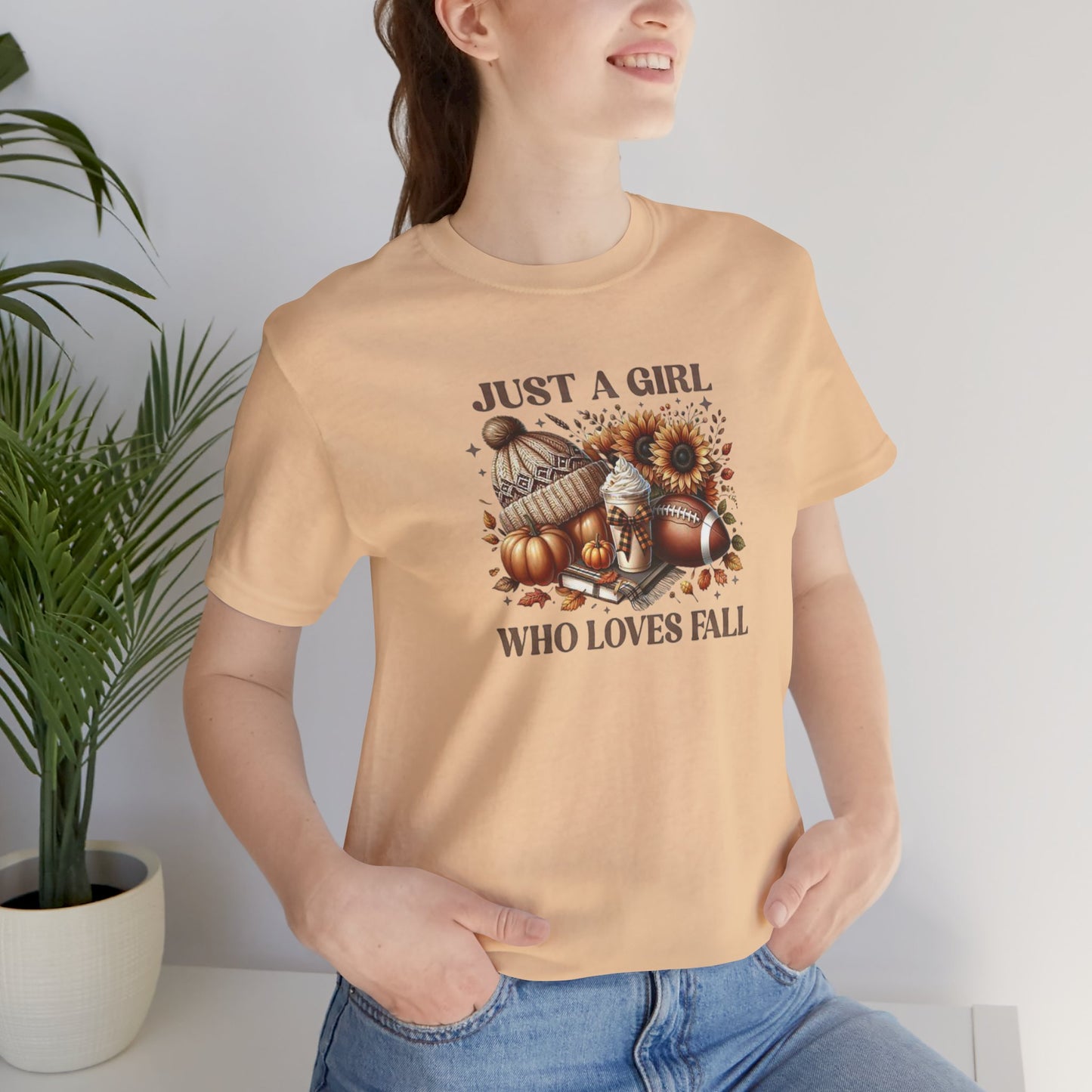 Fall Lover Tee, Just a Girl Who Loves Fall Shirt, Autumn Graphic Tee, Seasonal Sweatshirt, Cozy Fall Apparel, Thanksgiving Gift