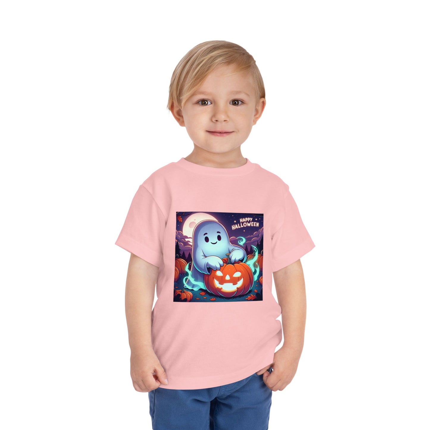 Happy Halloween Toddler Tee, Cute Kids Halloween Shirt, Ghost Pumpkin T-Shirt, Toddler Fall Apparel, Halloween Party Outfit