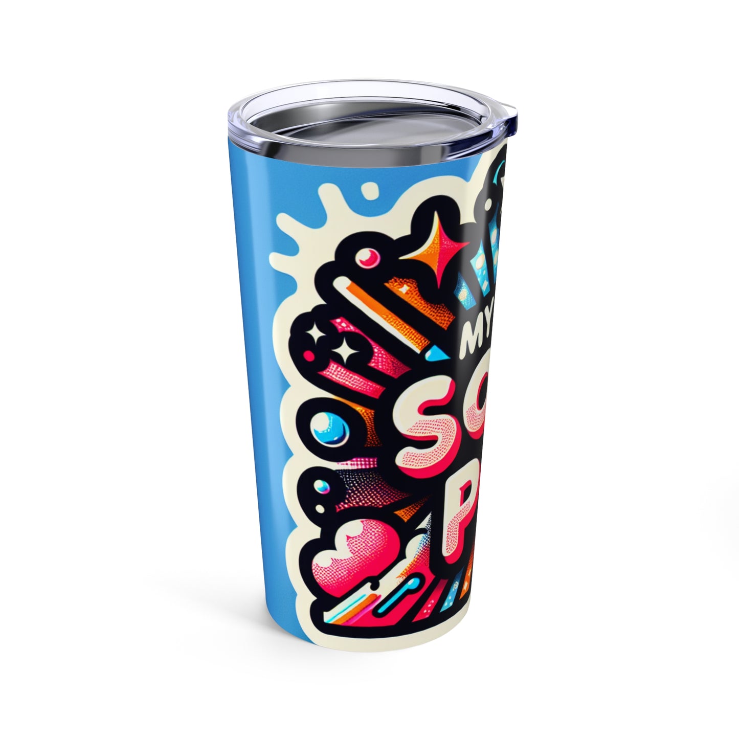 Colorful Soda Pop Tumbler - Fun Drinkware for Parties, Summer, Gifts, Travel, Home