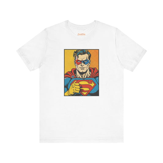 Retro Superhero Graphic Tee, Unisex T-Shirt, Fun Casual Wear, Comic Book Lover Gift, Birthday, Gift for Him/Her