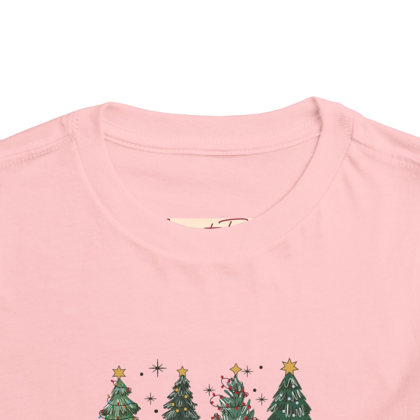 Cozy Christmas Toddler Tee with Tree Design | Perfect for Holiday Photos, Gift, Family Gatherings, Christmas Celebrations, Kids Apparel