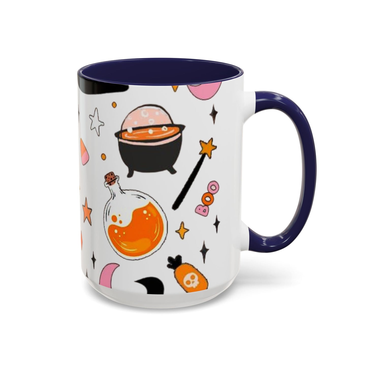 Halloween Accent Coffee Mug - Spooky Cute Designs, Perfect for Fall Décor, Pumpkin, Trick-or-Treat, Autumn Gift, Kids & Adults