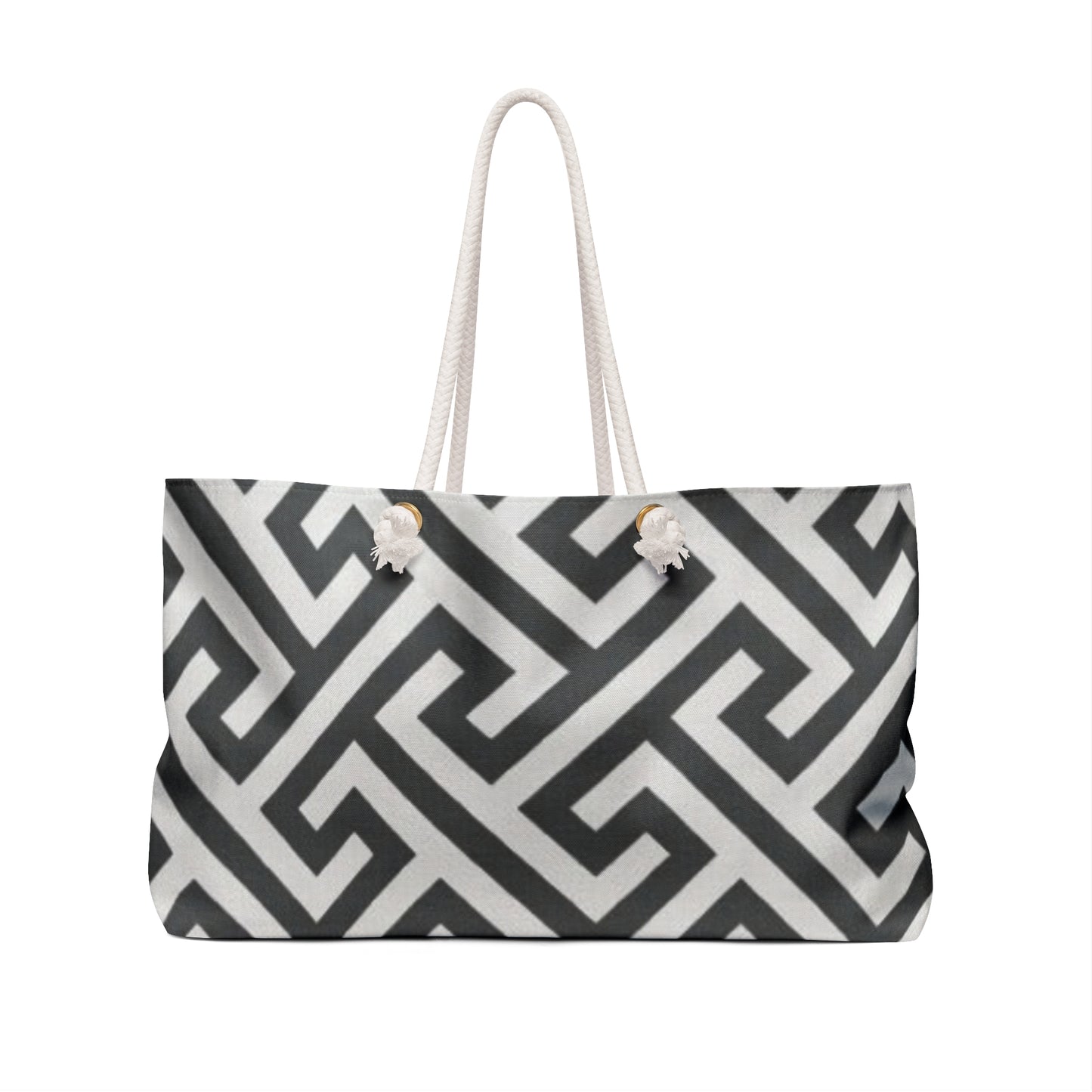 Chic Geometric Weekender Bag, Travel Tote, Beach Bag, Overnight Bag, Stylish Carryall for Weekend Getaways