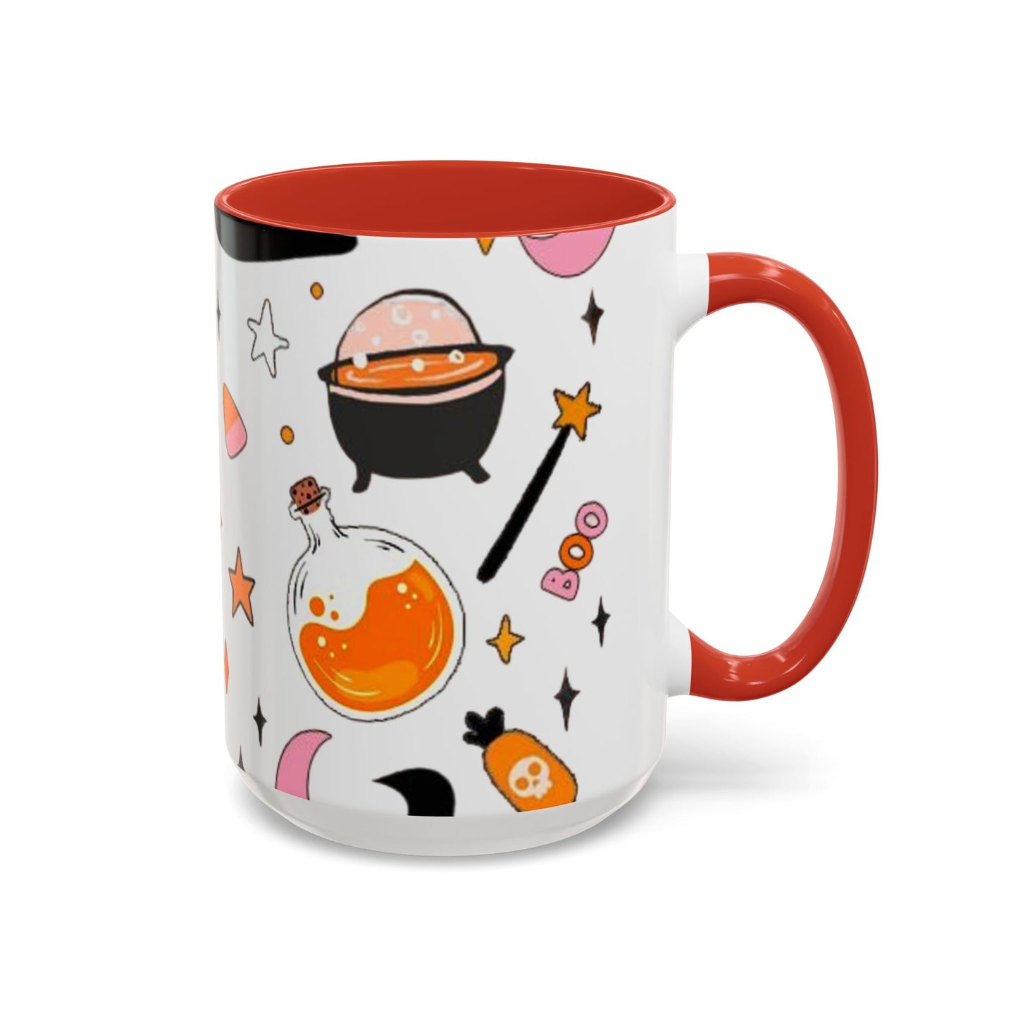 Halloween Accent Coffee Mug - Spooky Cute Designs, Perfect for Fall Décor, Pumpkin, Trick-or-Treat, Autumn Gift, Kids & Adults