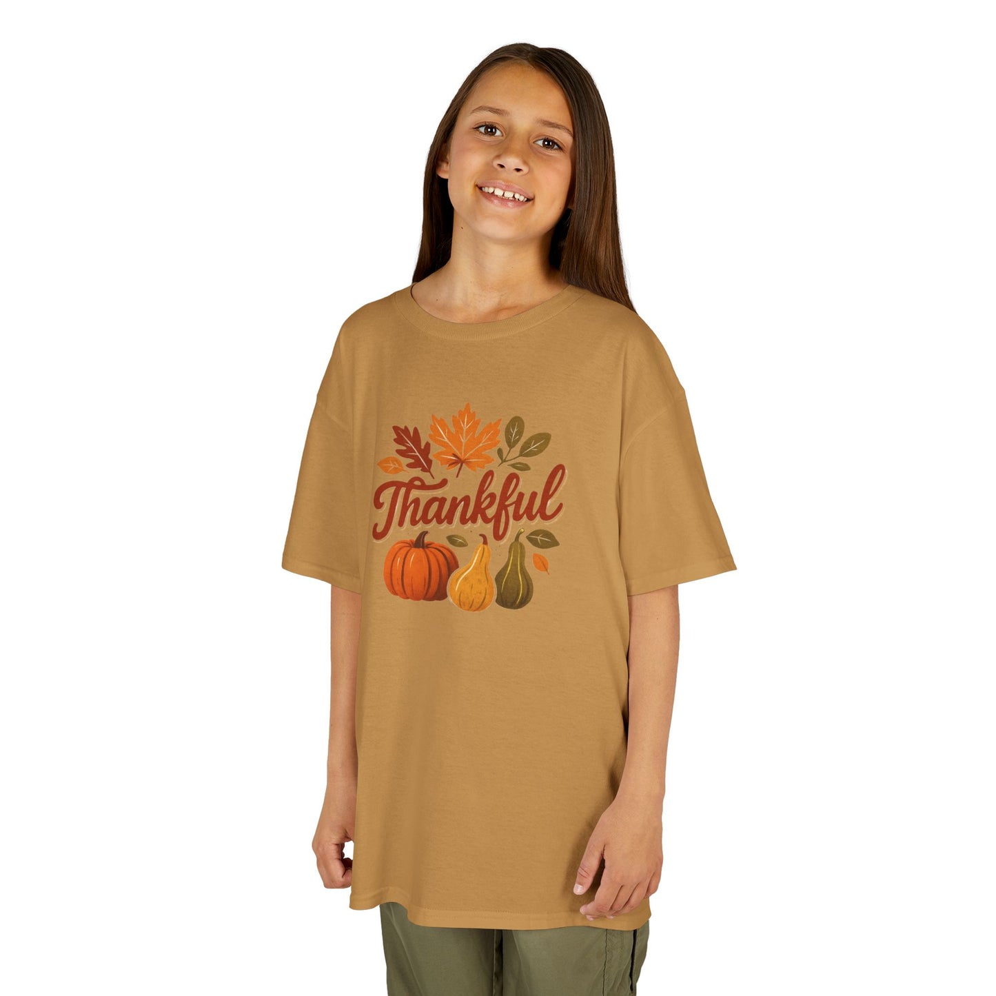 Thankful Kids Tee for Fall Celebrations, Autumn T-Shirt, Thanksgiving Apparel, Seasonal Kidswear, Family Gatherings Clothing