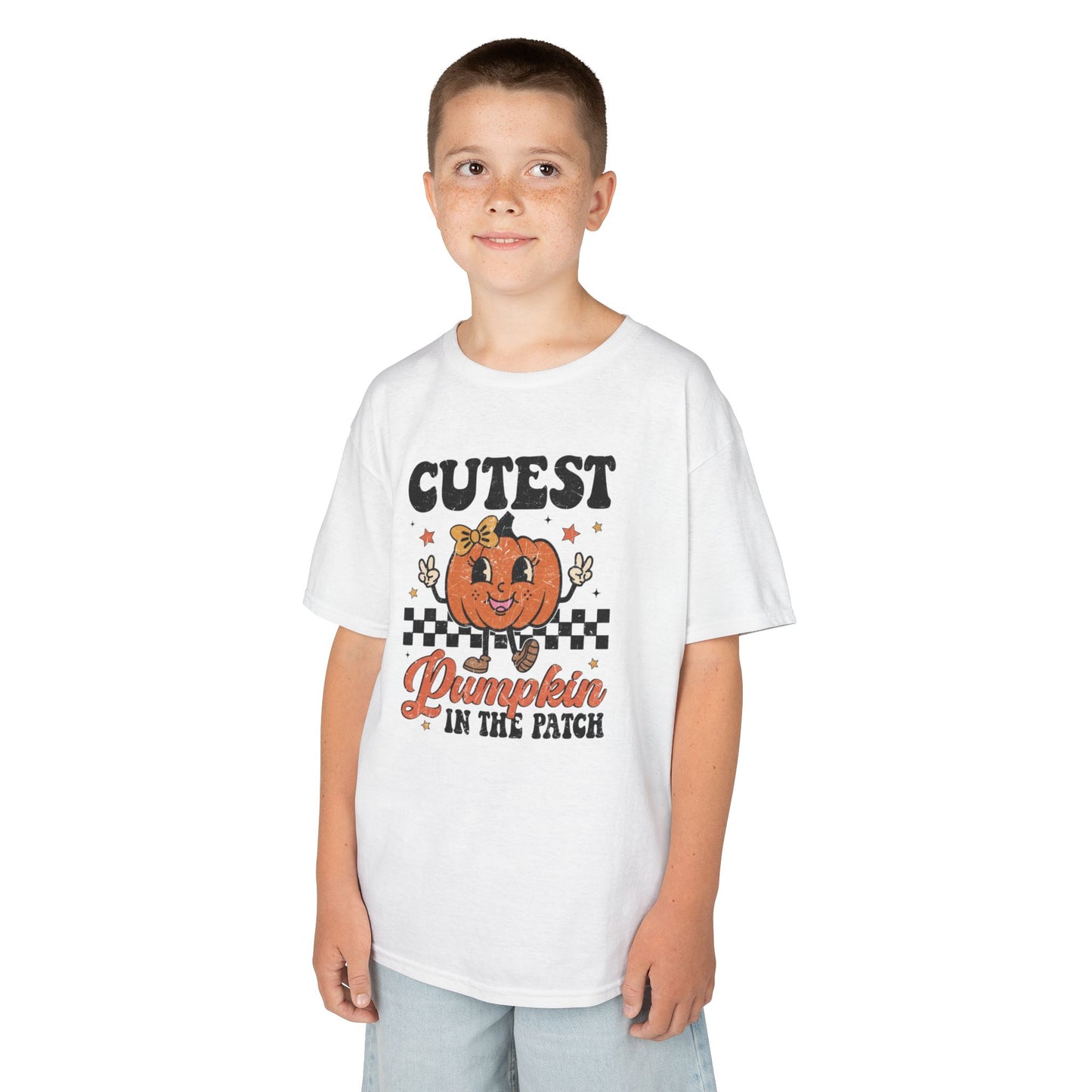 Cute Pumpkin Kids Tee - Fall Apparel, Halloween T-Shirt, Thanksgiving Gift, Pumpkin Patch Outfit, Kid's Halloween Shirt