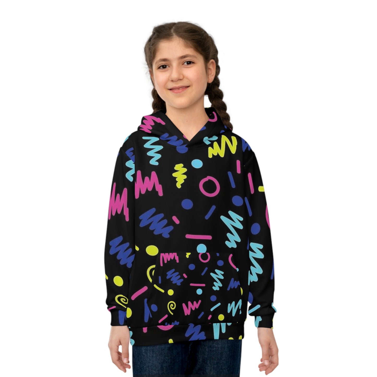 Colorful Kids Hoodie | Retro Abstract Design