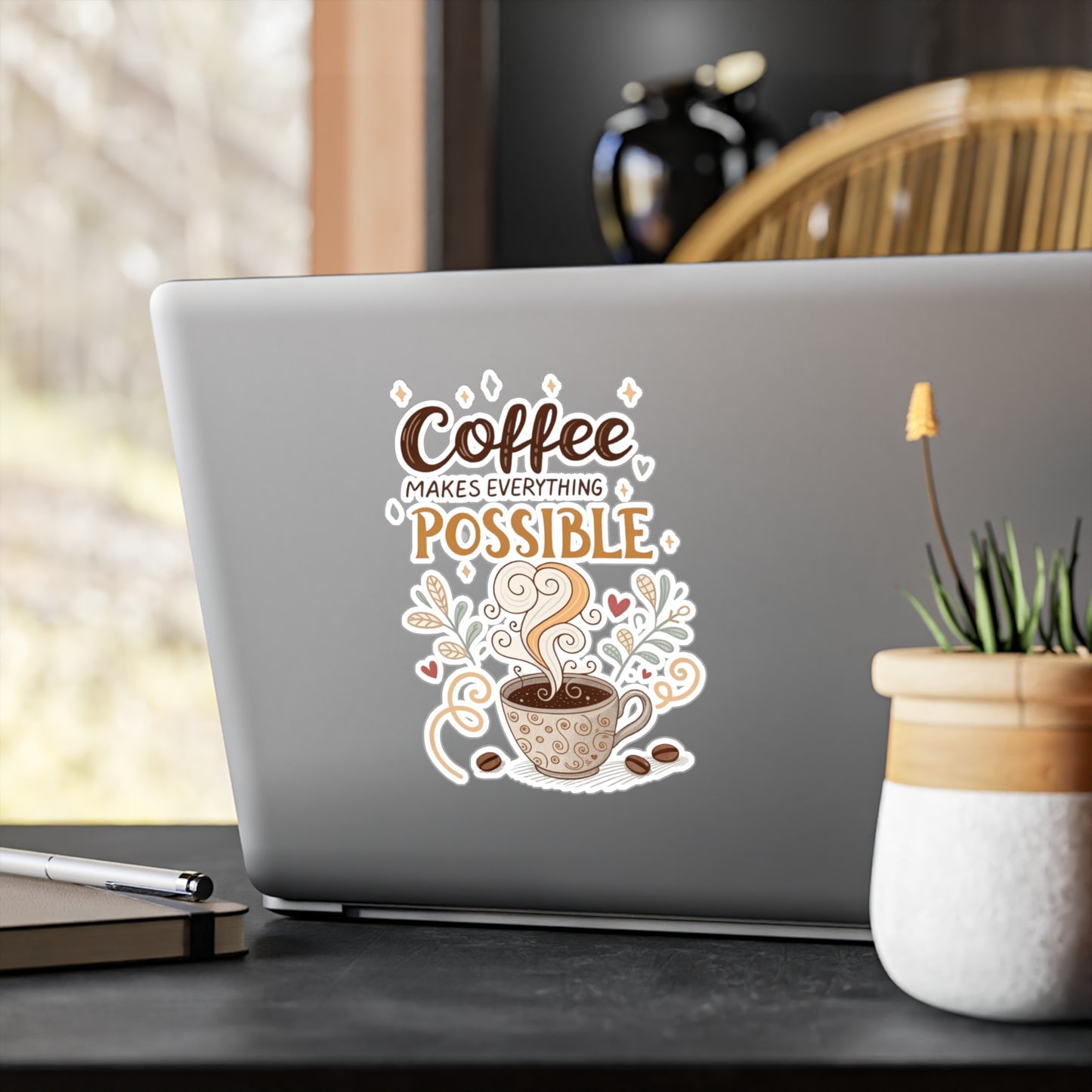 Coffee Makes Everything Possible Vinyl Decal